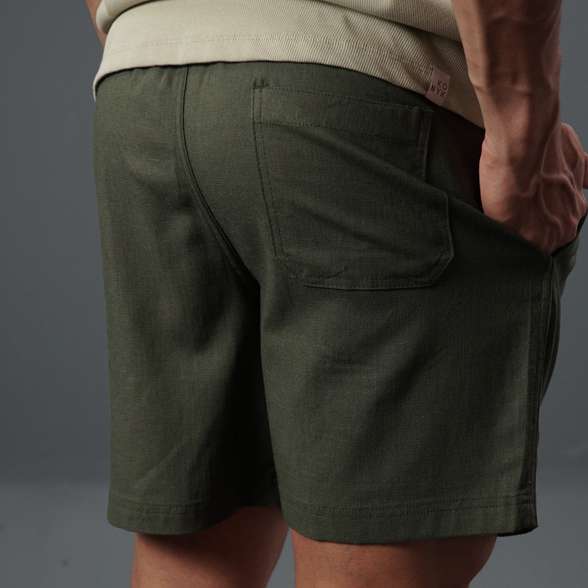 Short Elástico com Linho