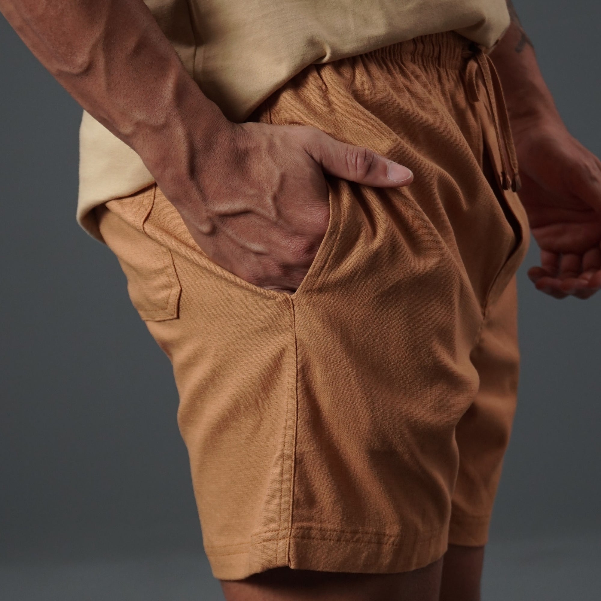 Short Elástico com Linho