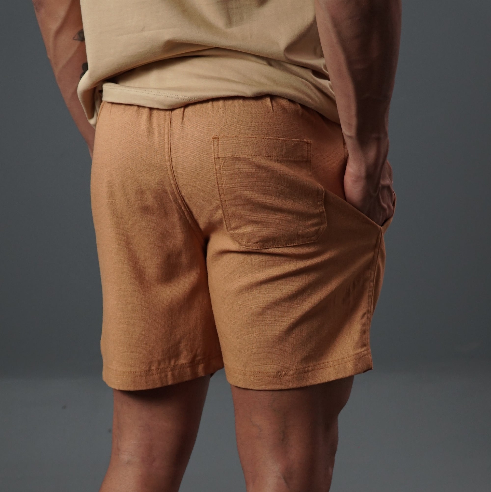 Short Elástico com Linho