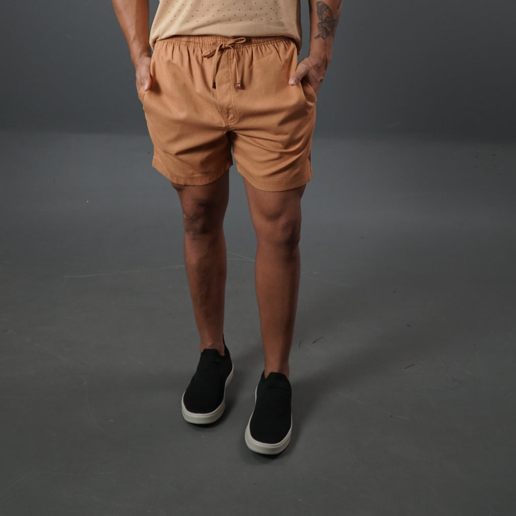 Short Elástico com Linho