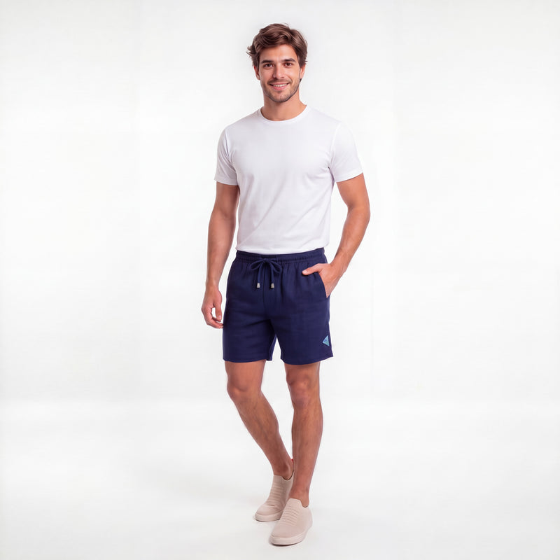 Short Elástico com Linho
