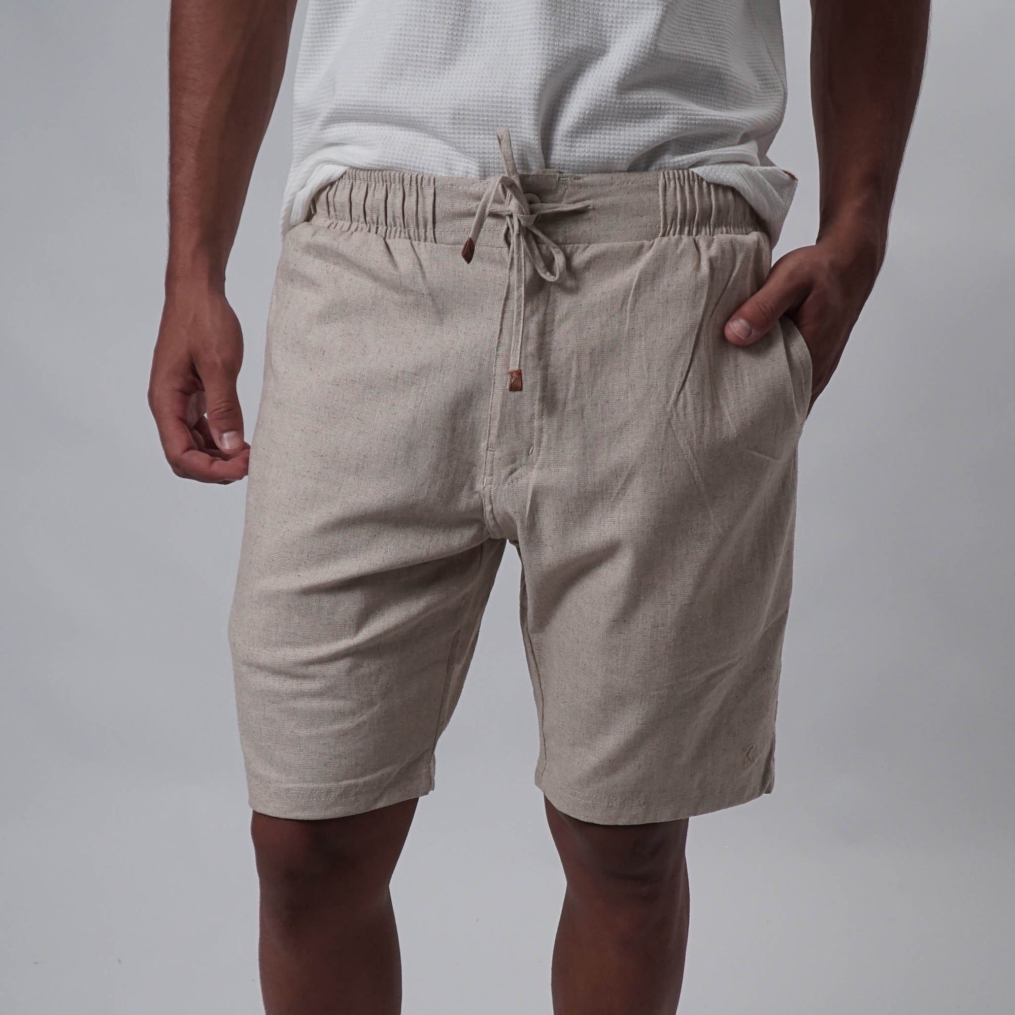 Bermuda Casual Elástico com Linho