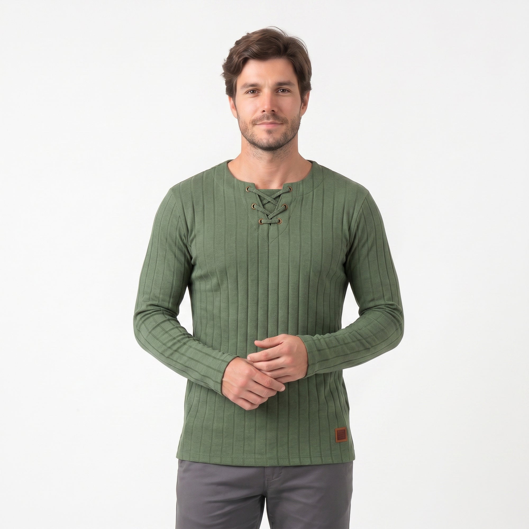 Bata Casual Manga Longa com 6 Ilhós