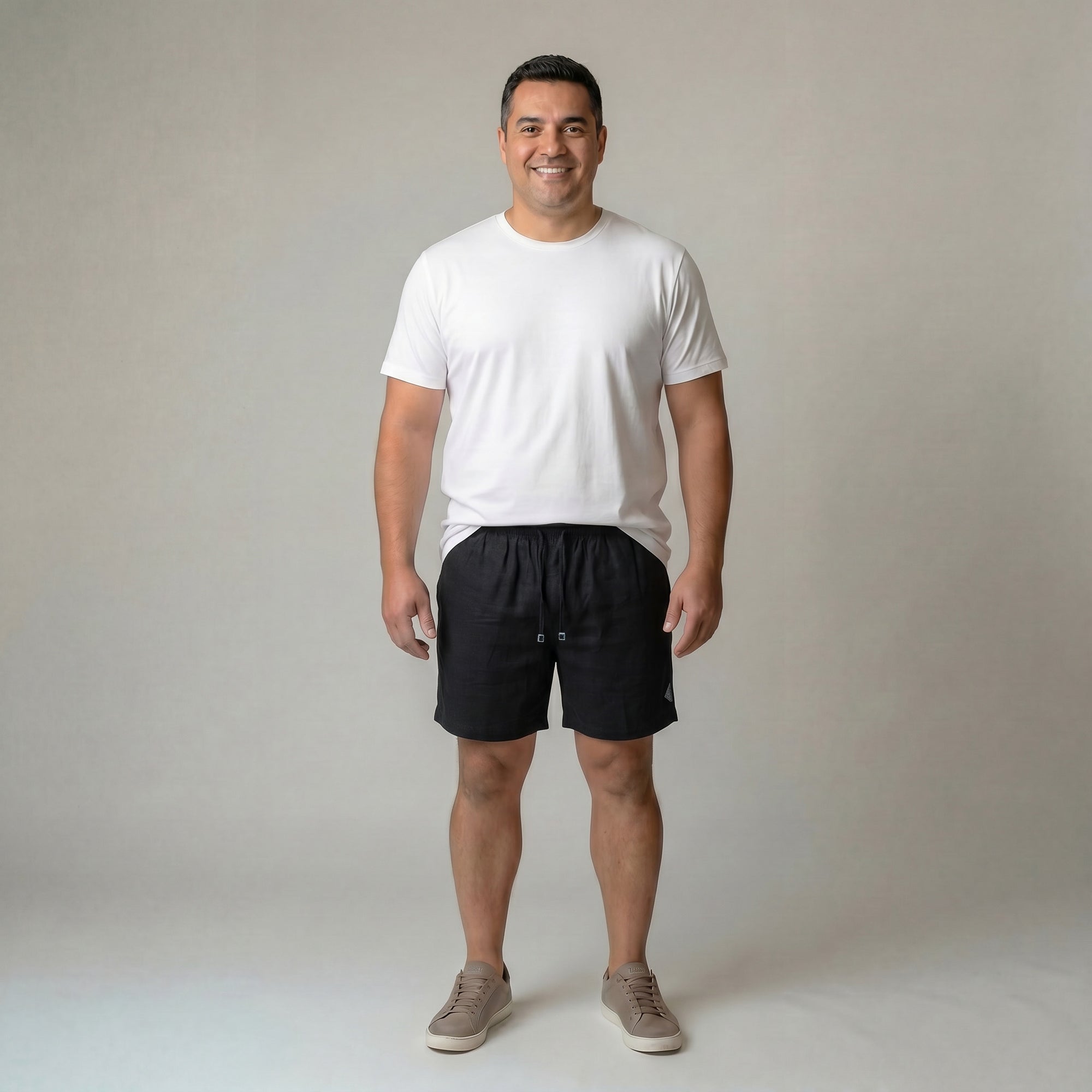 Short Elástico com Linho - My Size