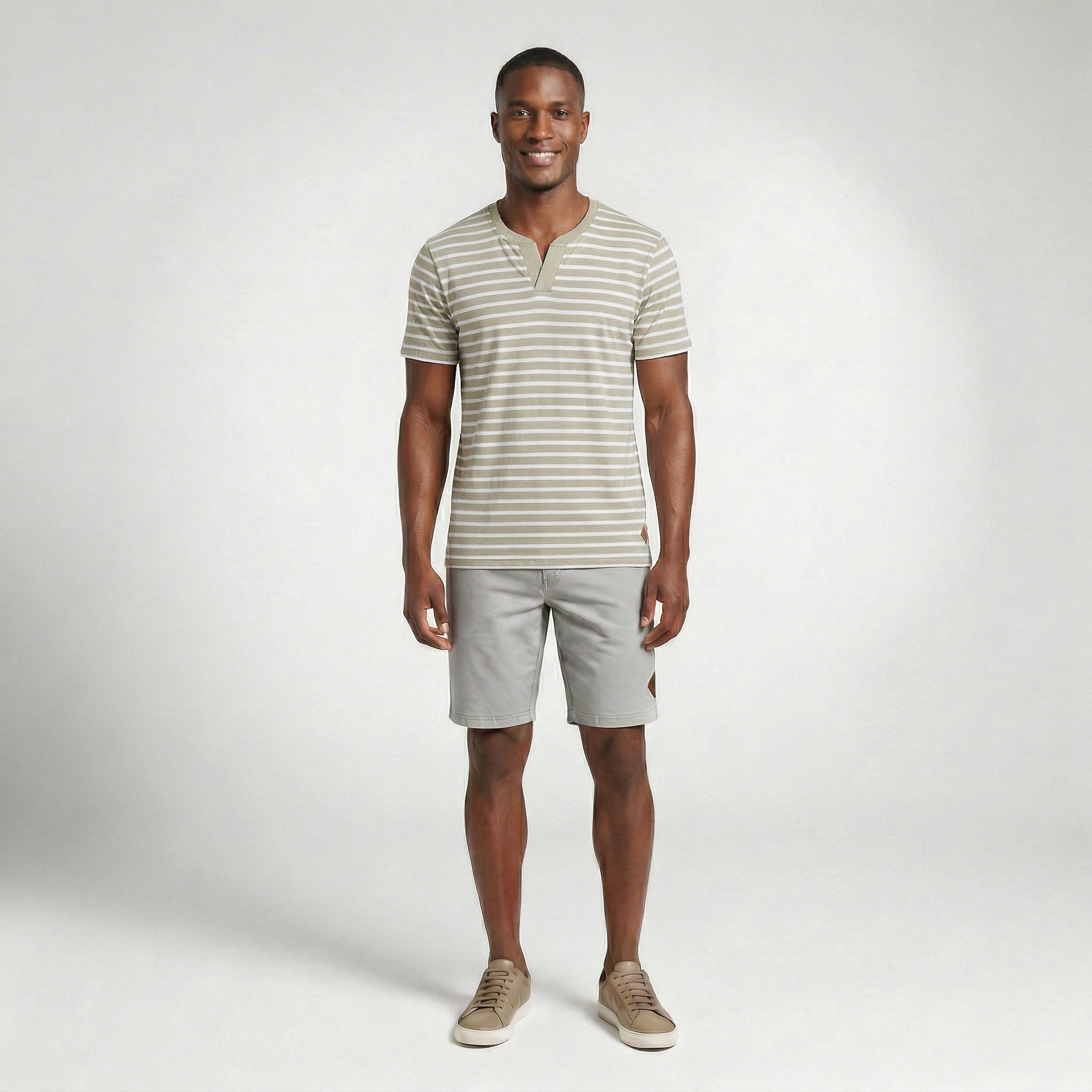 Camiseta Listrada Gola Transpassada