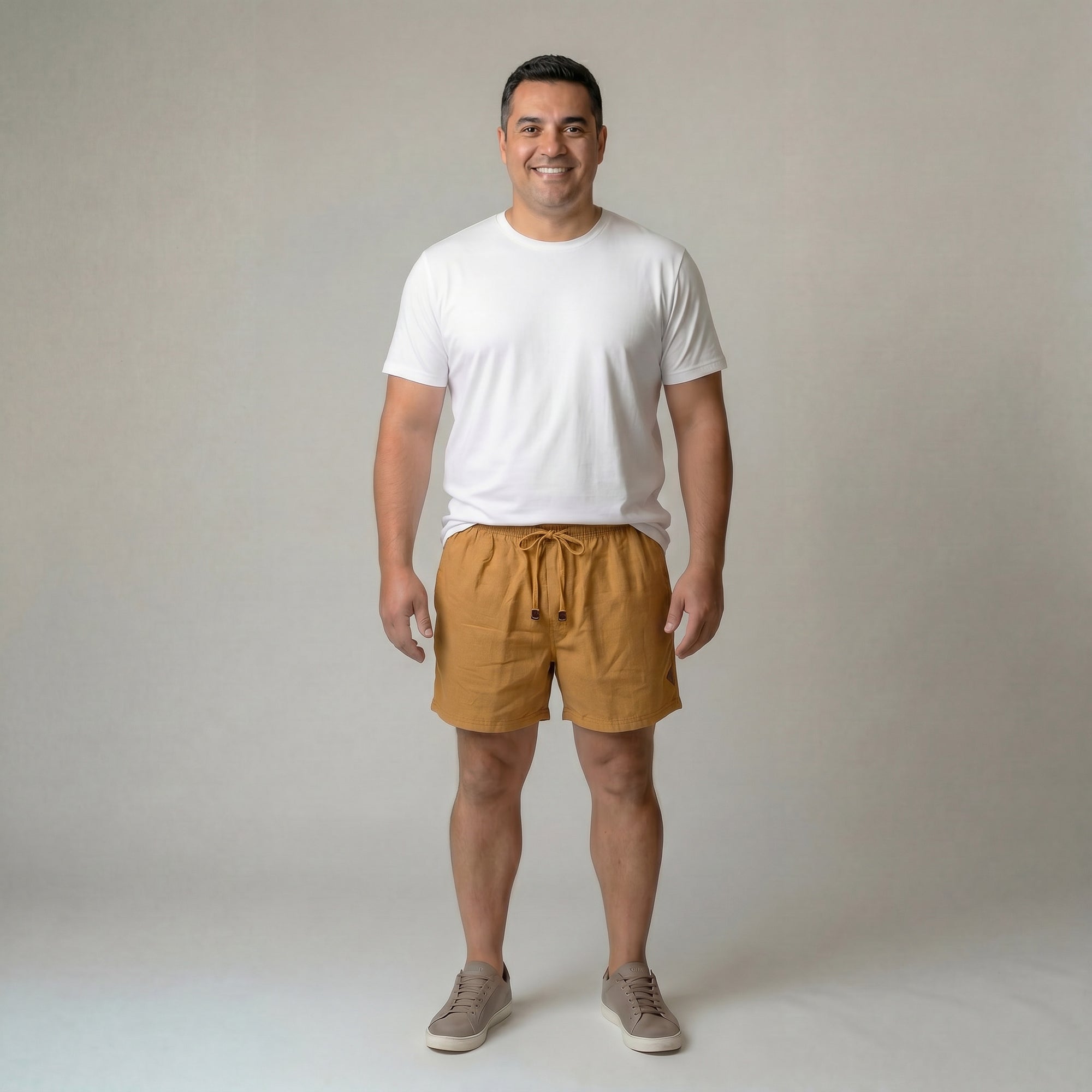 Short Elástico com Linho - My Size