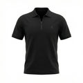 Camisa Polo Casual com Zíper
