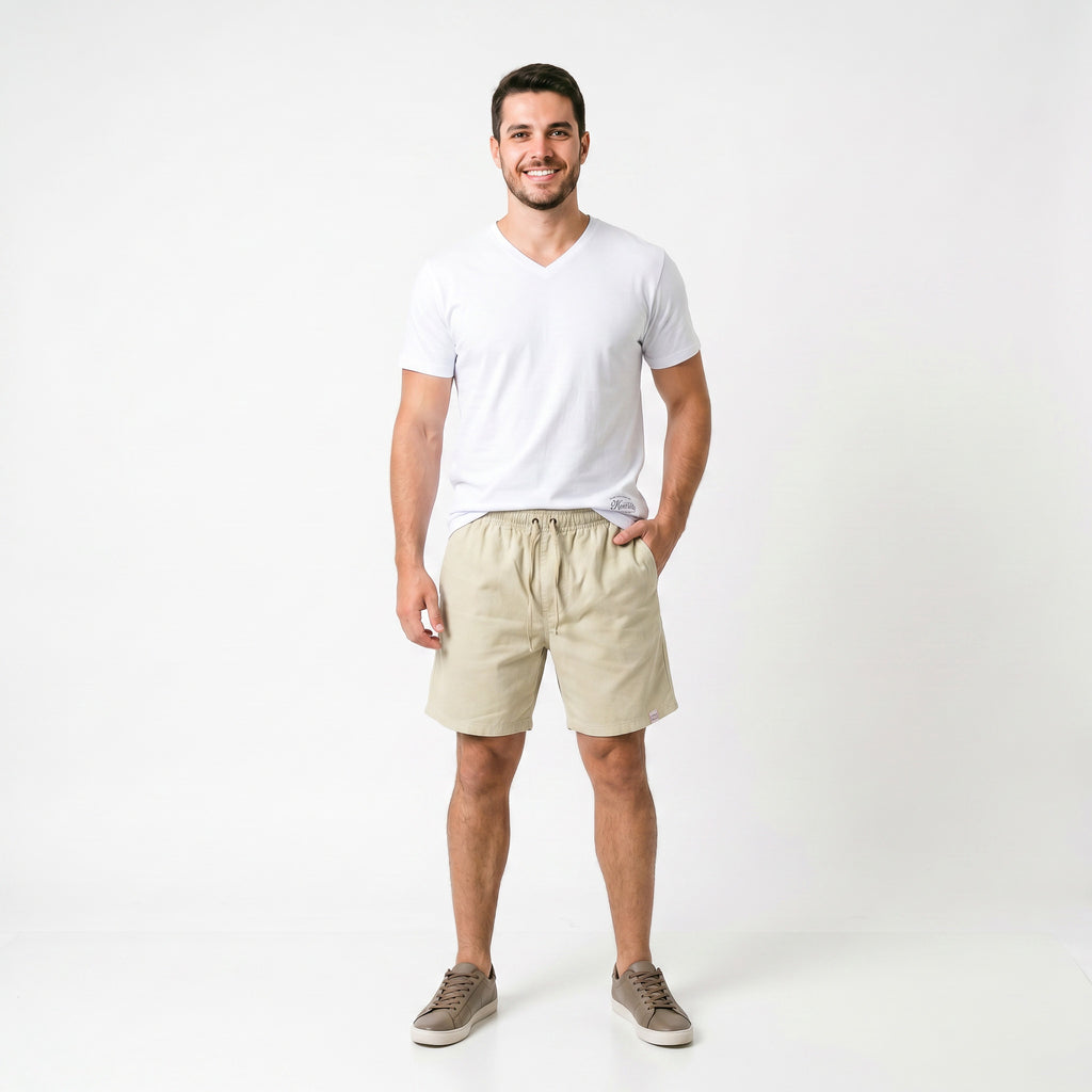 Short Elástico Mescla Microfibra