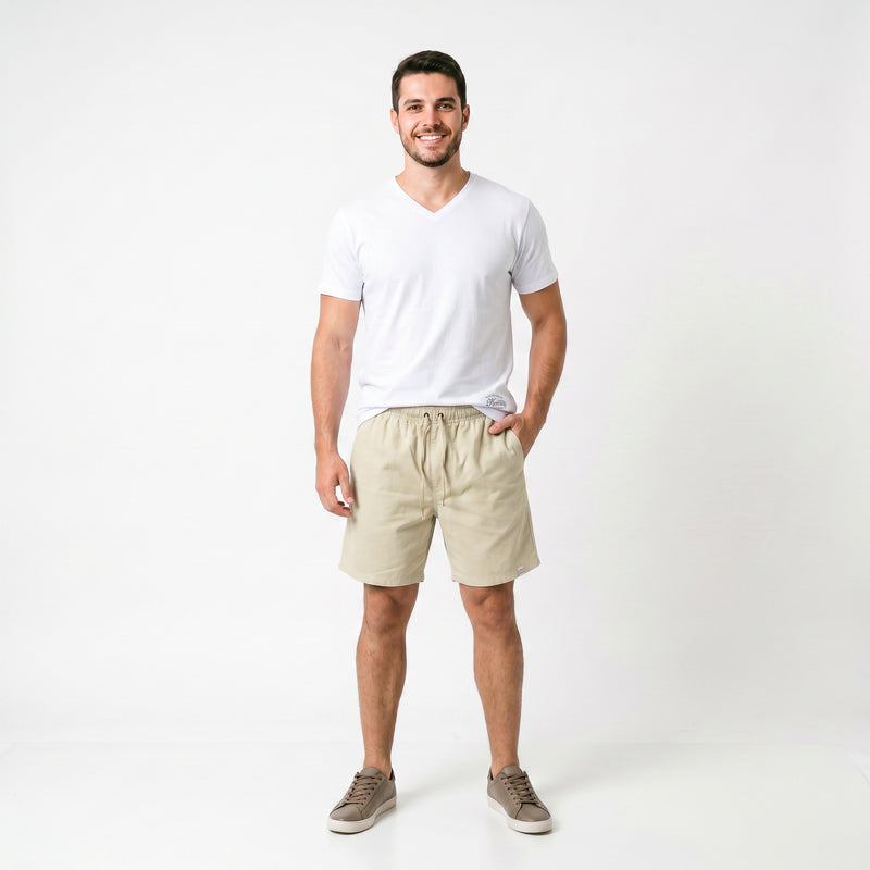 Short Elástico Mescla Microfibra
