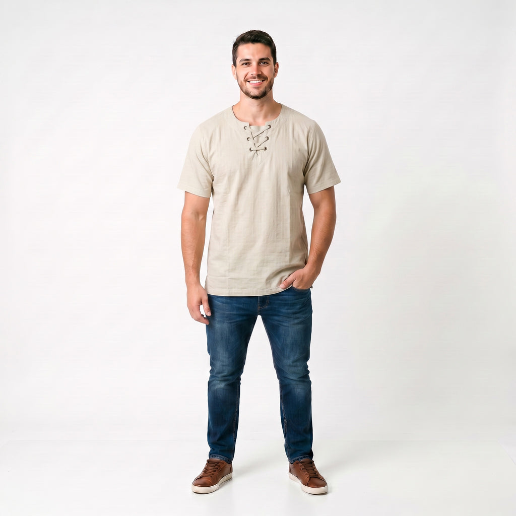 Bata Masculina com 6 Ilhós
