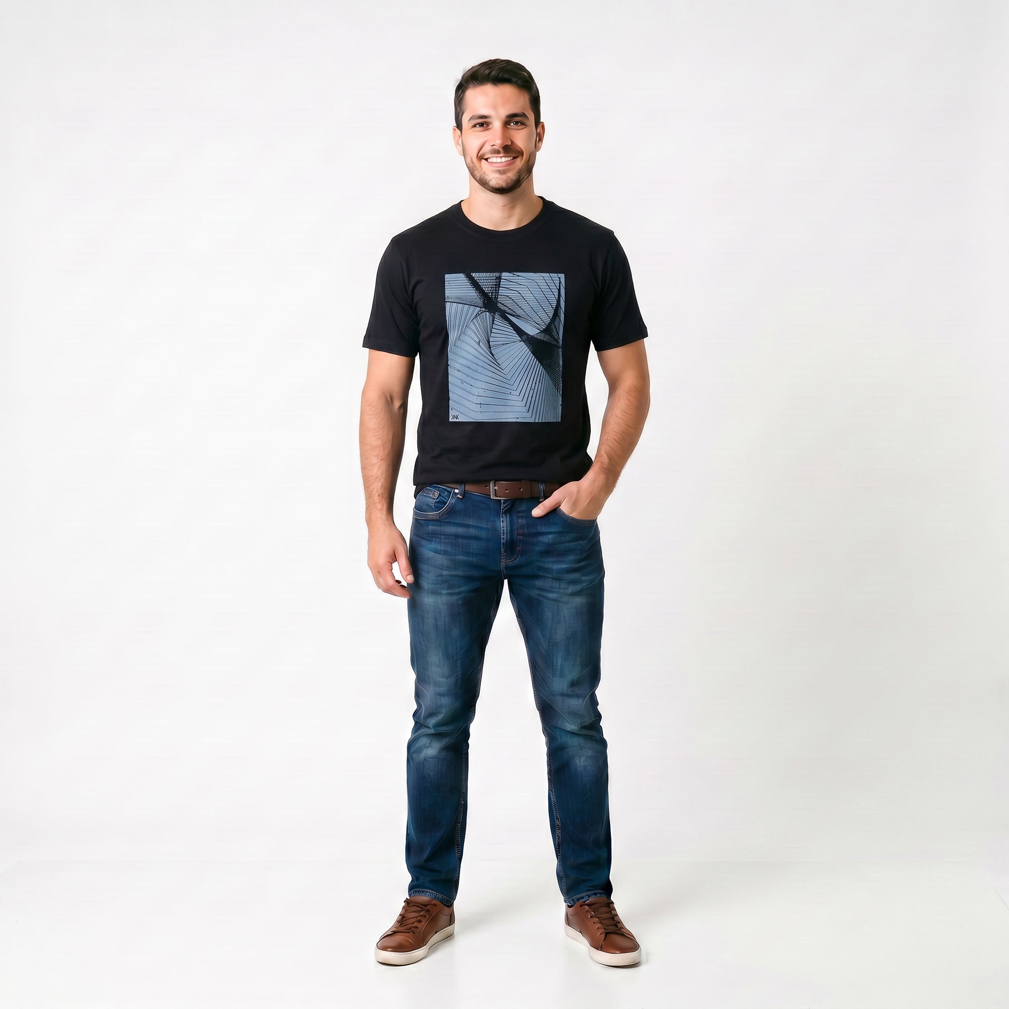 Camiseta Masculina Silk KNK Preta