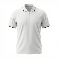 Camisa Polo Casual com Zíper