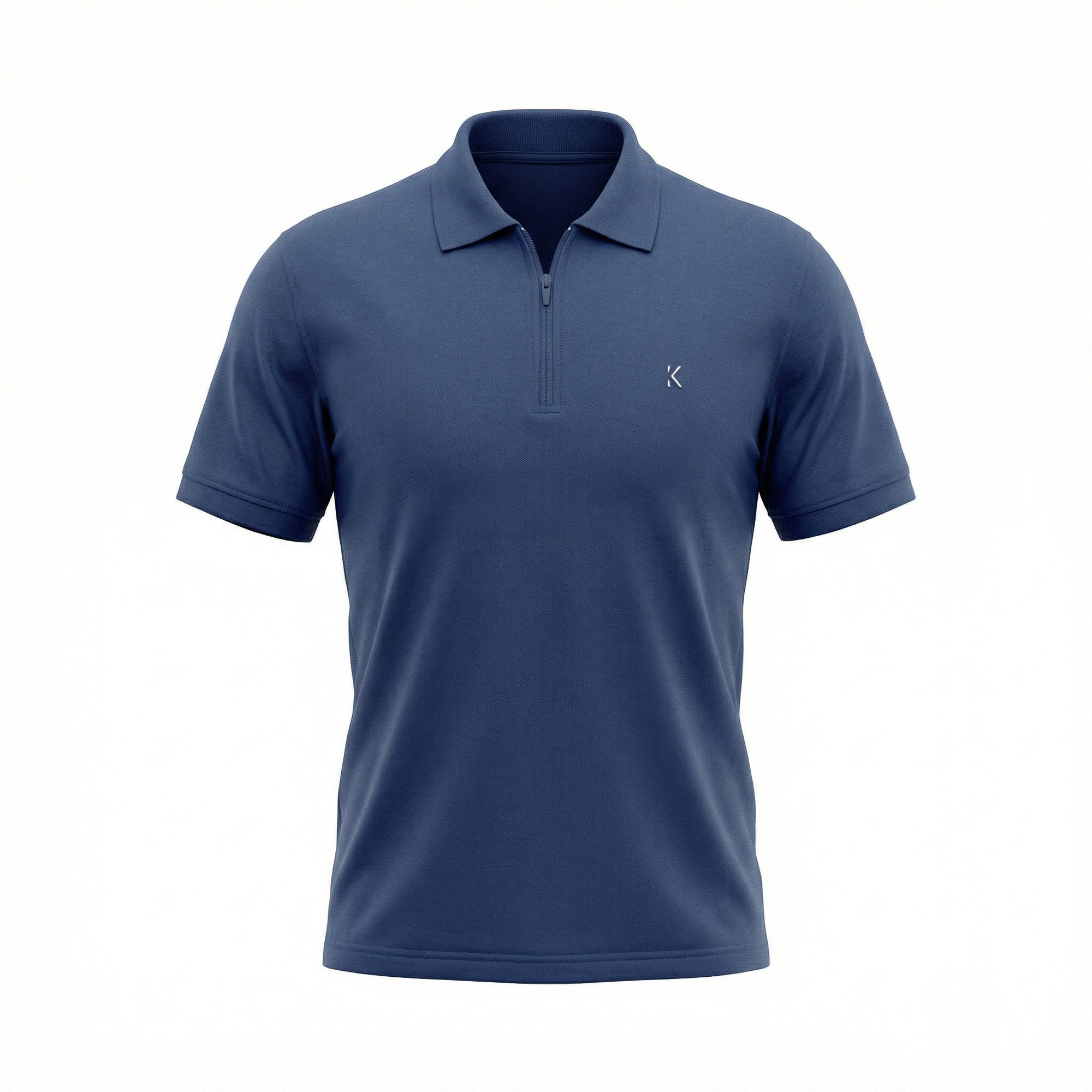 Camisa Polo Casual com Zíper