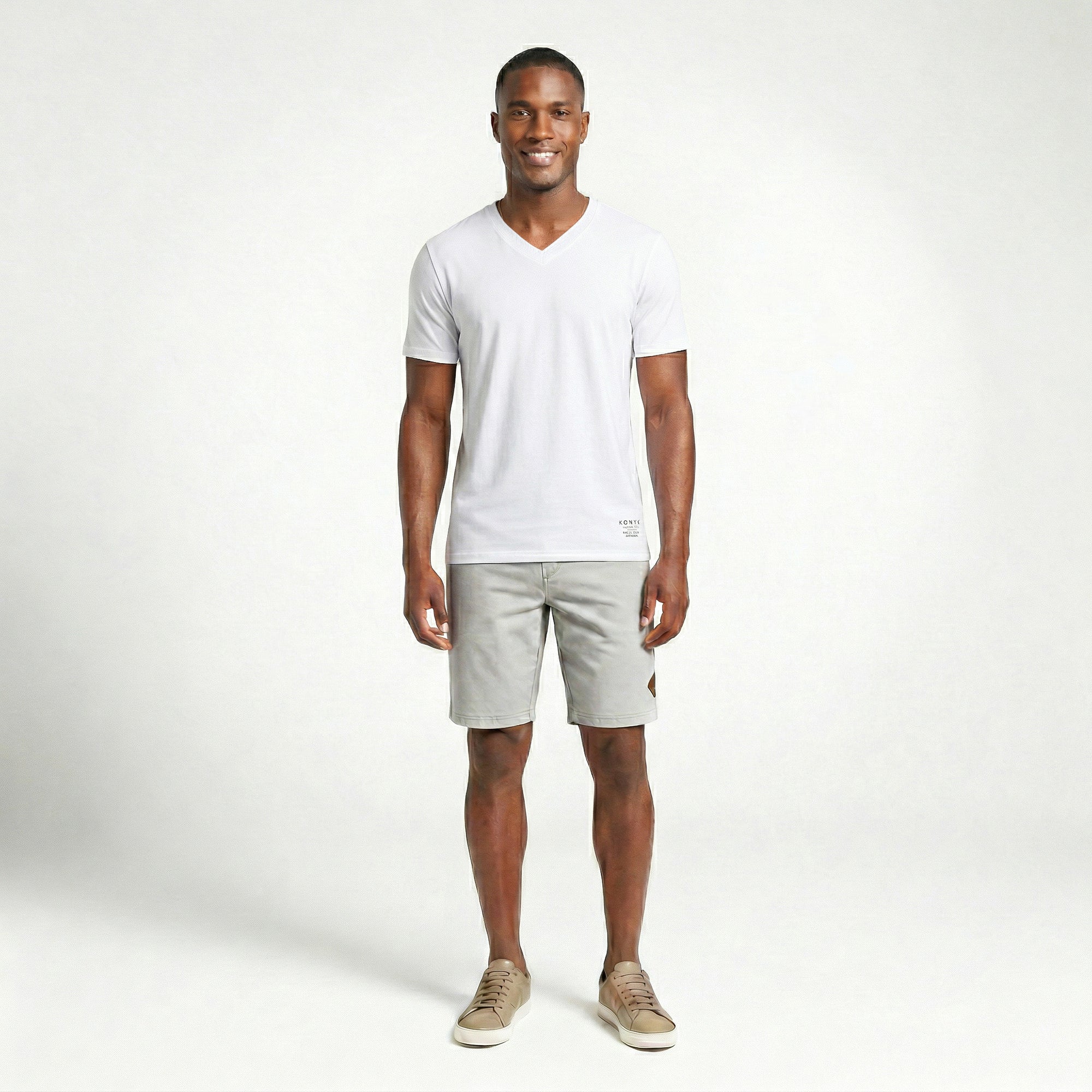 Camisa Casual com Gola V