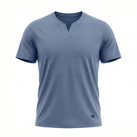Camiseta de Algodão com Gola Transpassada