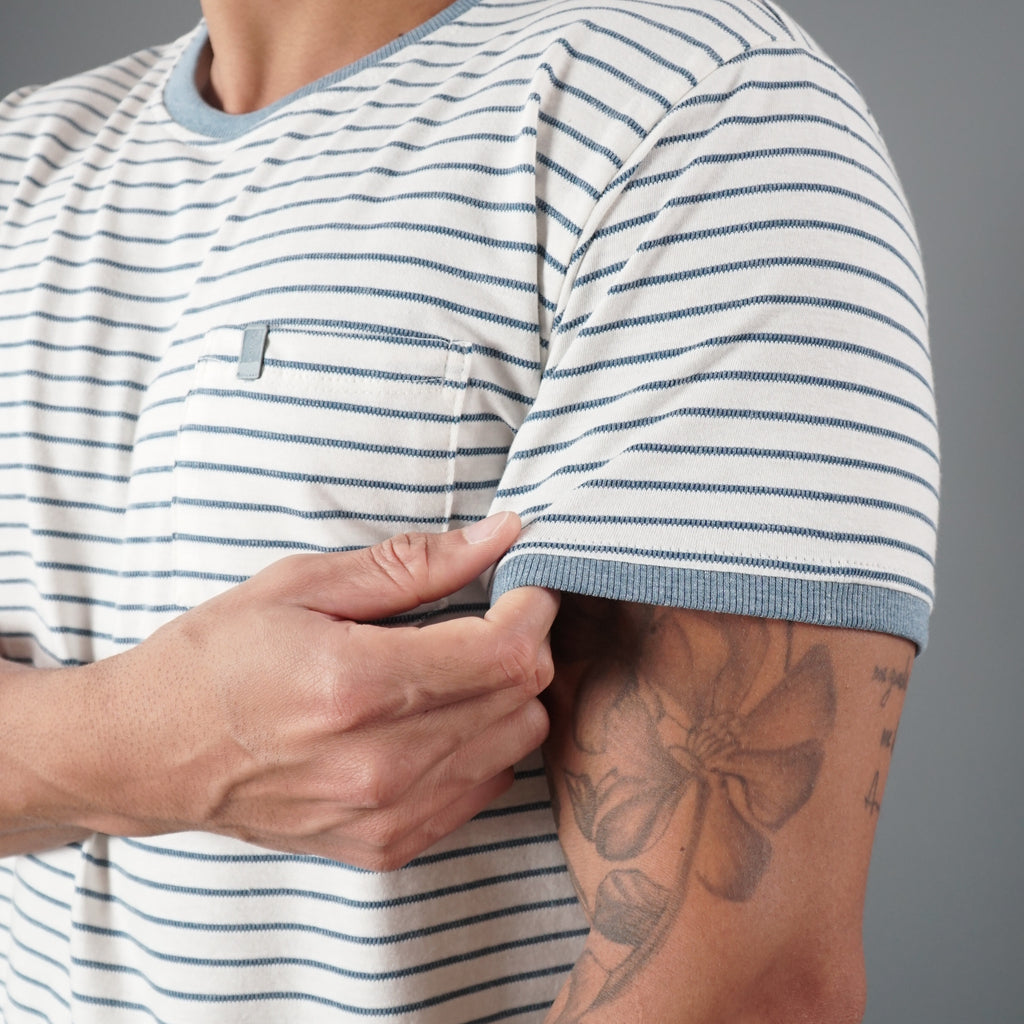 Camisa Casual com Bolso Listras