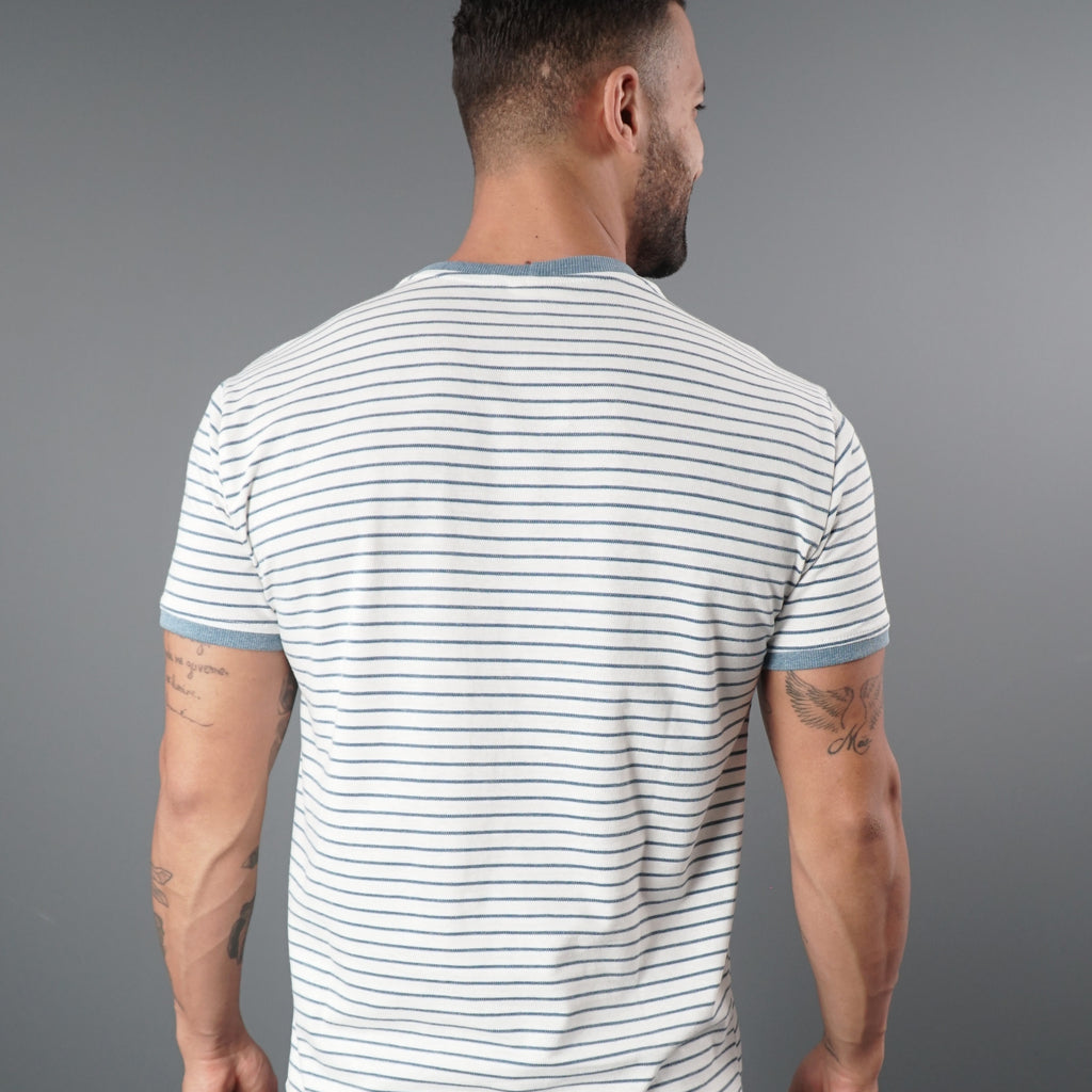 Camisa Casual com Bolso Listras