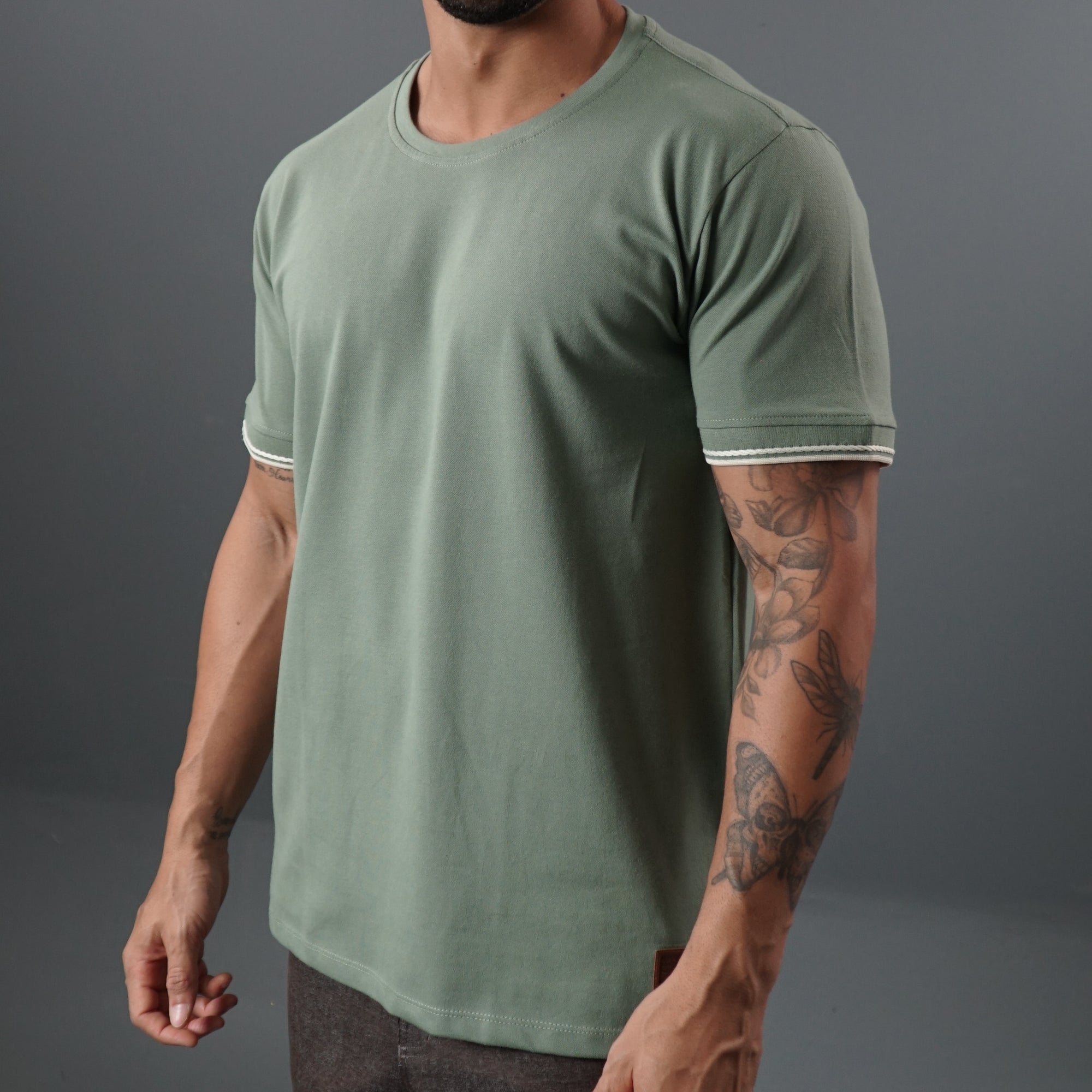 Camisa Casual com Punho Trabalhado
