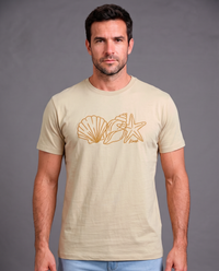 Camiseta Bordado Conchas