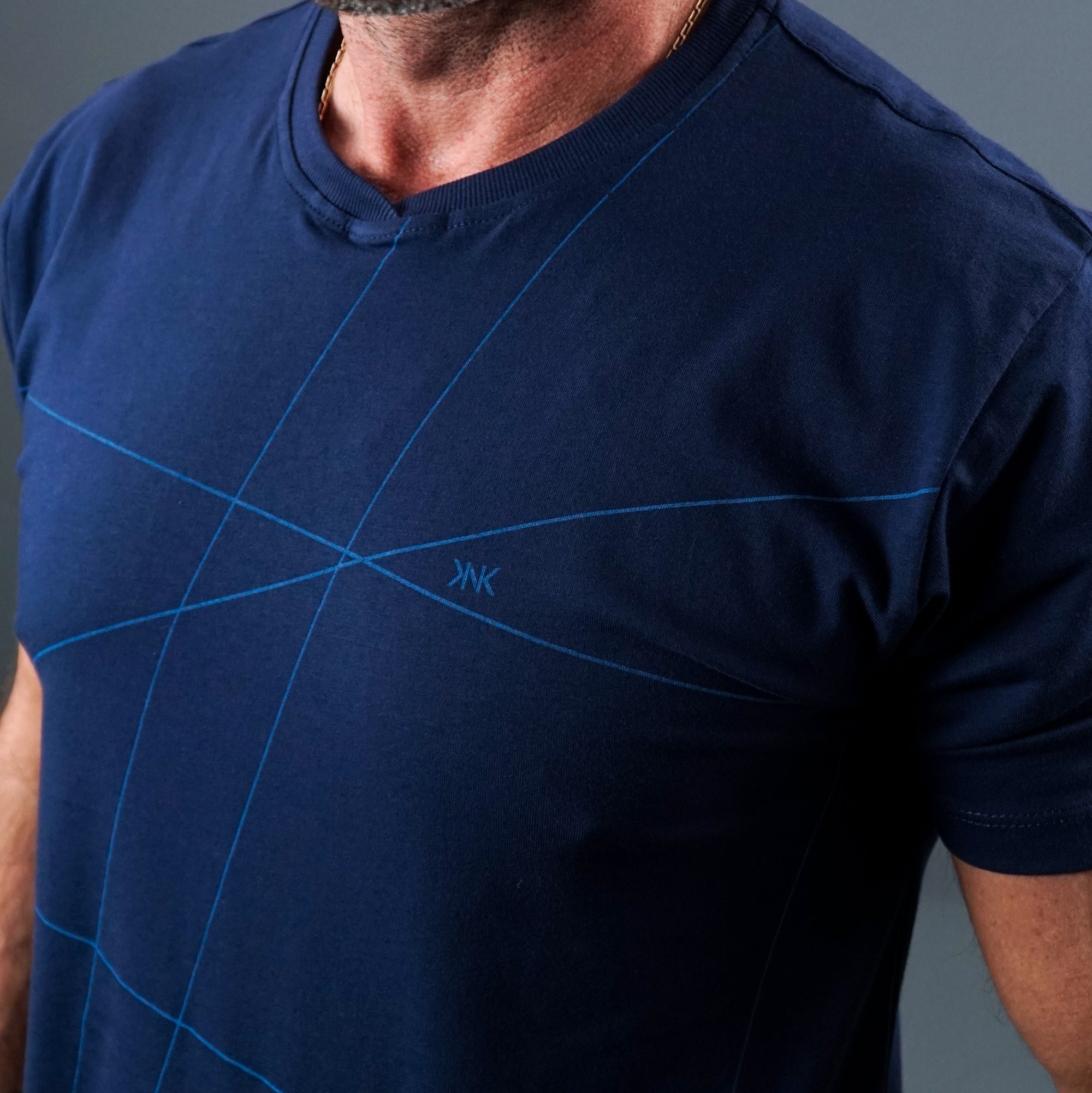 Camiseta Masculina de Malha Abstract KNK