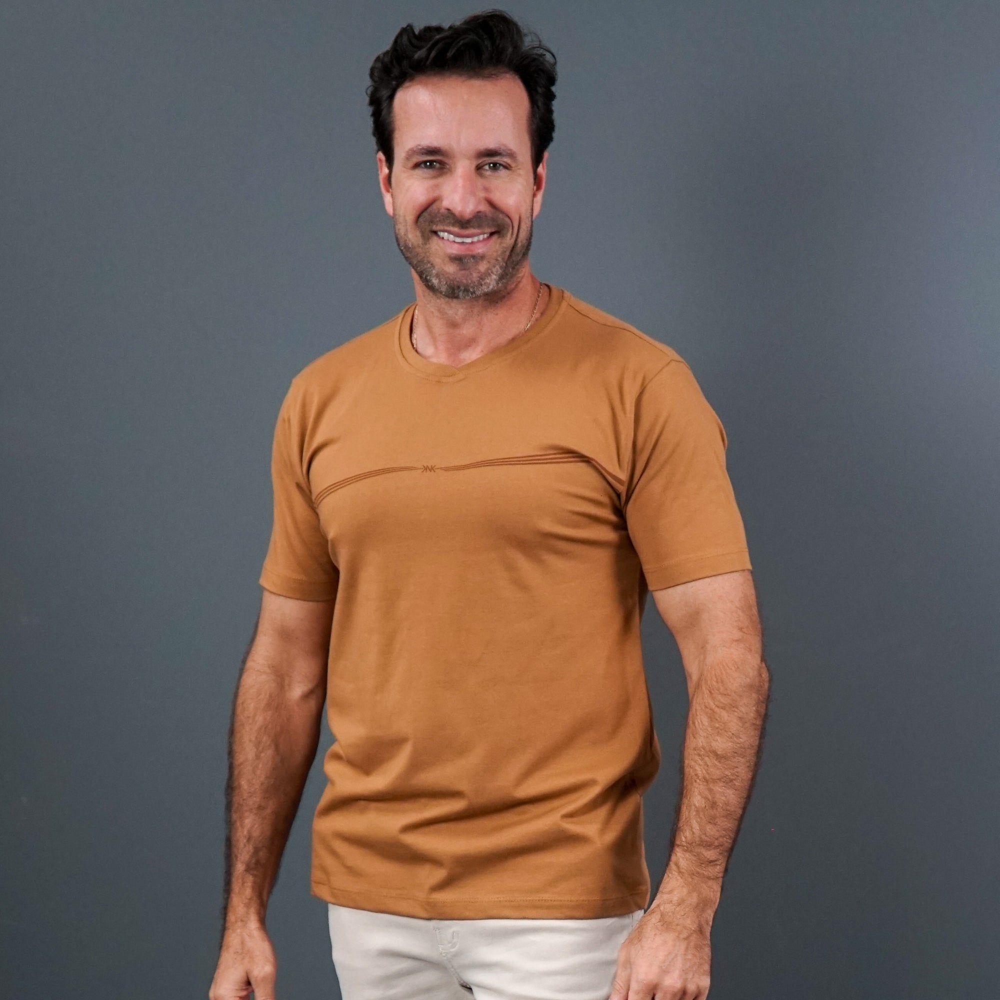 Camiseta Masculina de Malha Abstract KNK