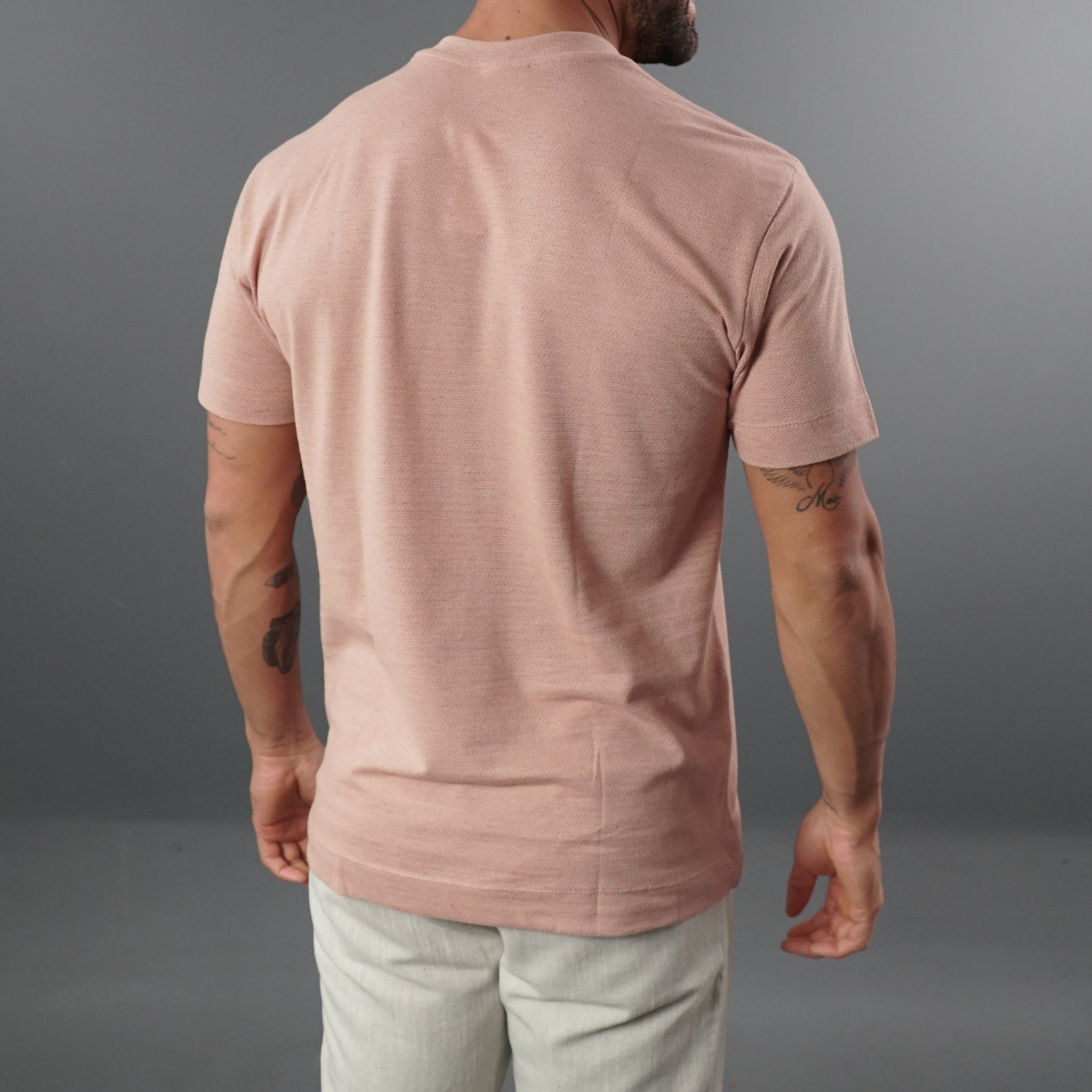 Camisa com Linho Transpasse Lateral
