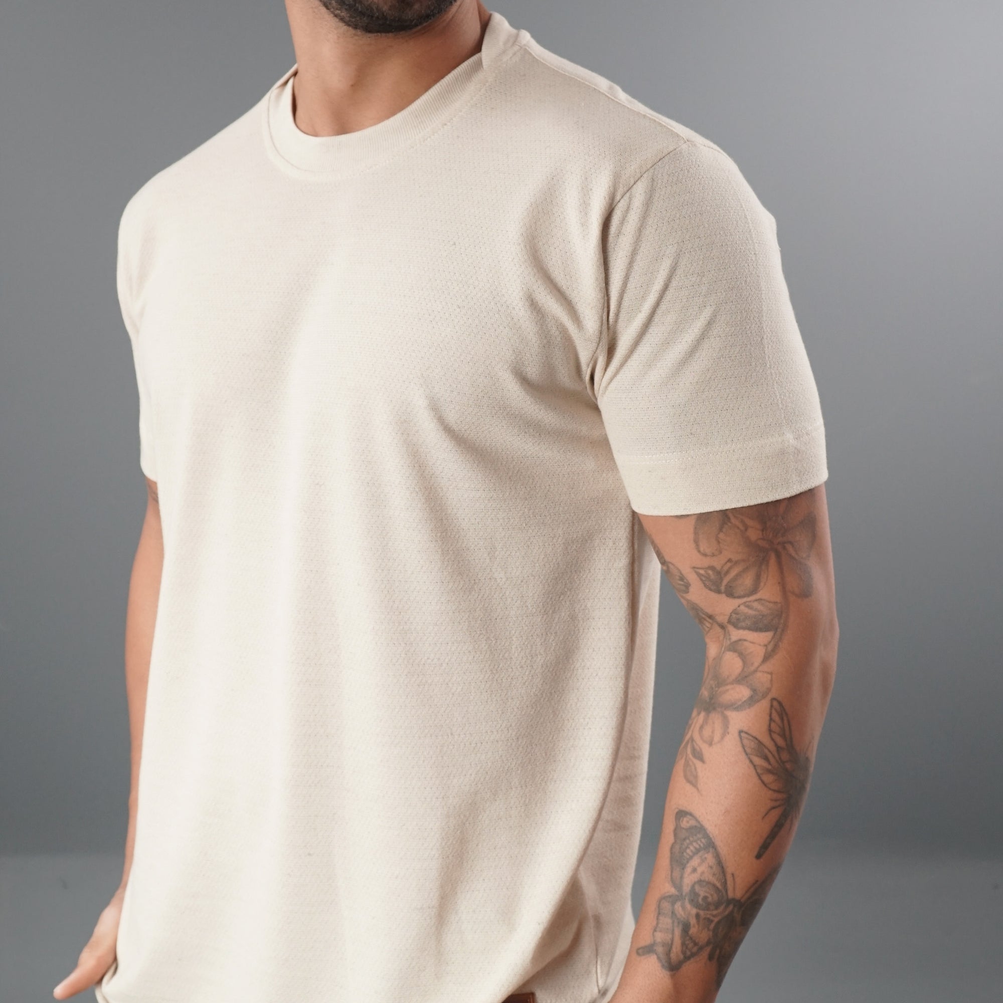 Camisa com Linho Transpasse Lateral