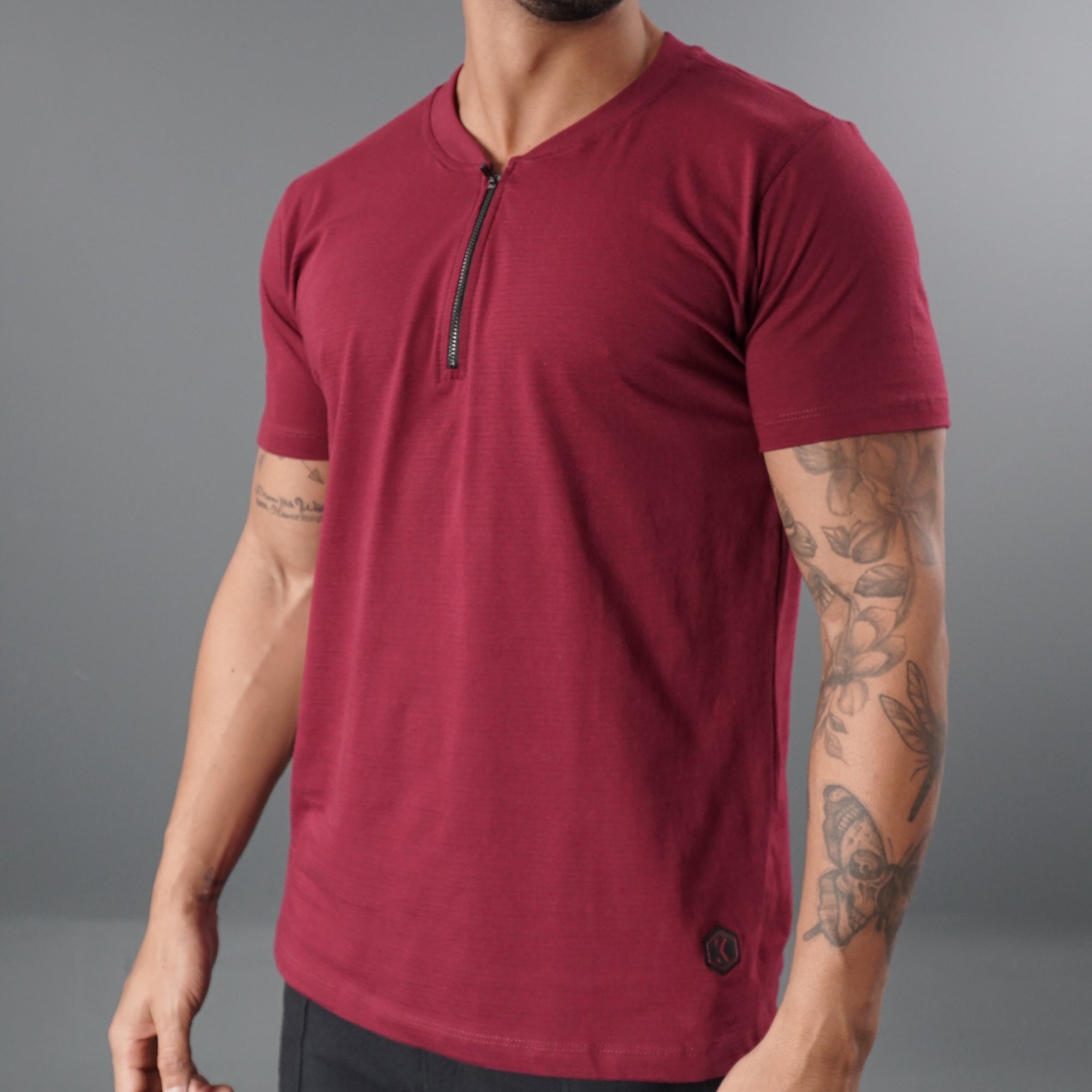 Camisa com Zíper de Malha