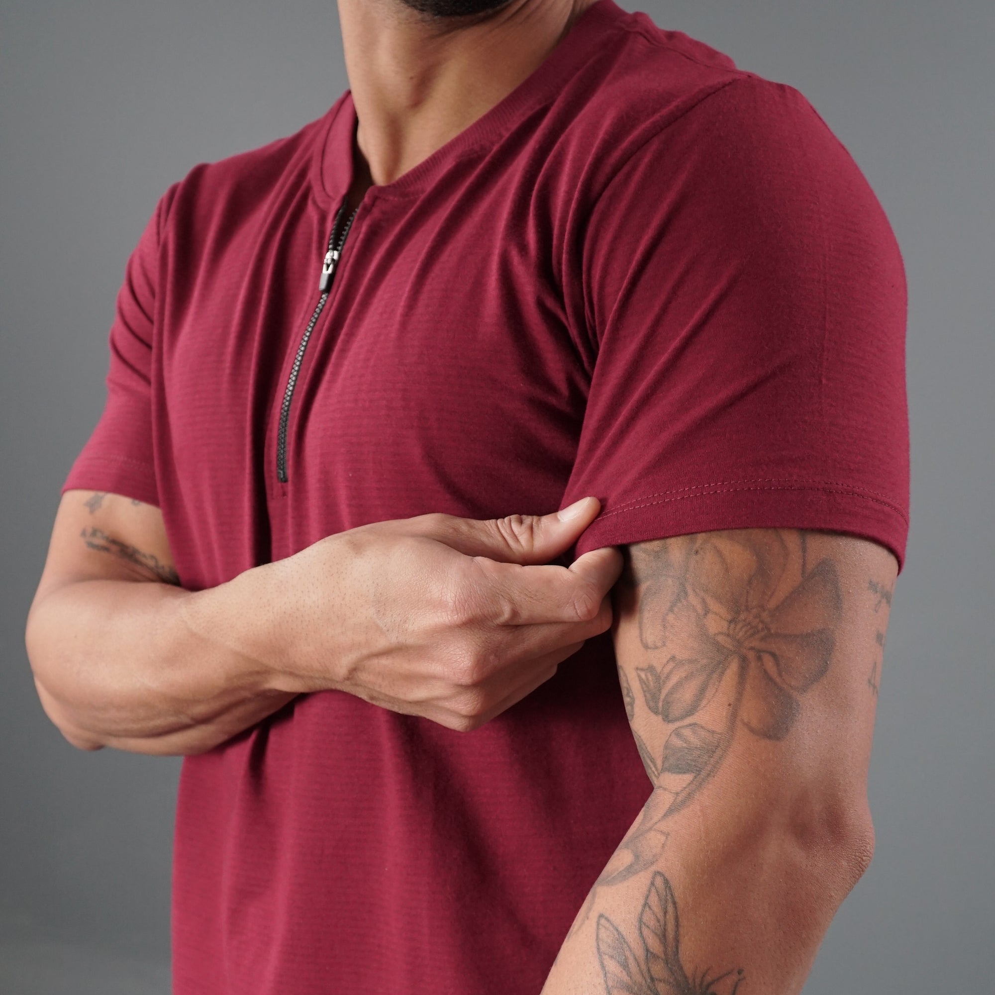 Camisa com Zíper de Malha
