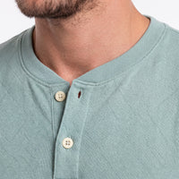 Camiseta Gola Portuguesa 2 Botões Tricot – Verde Menta