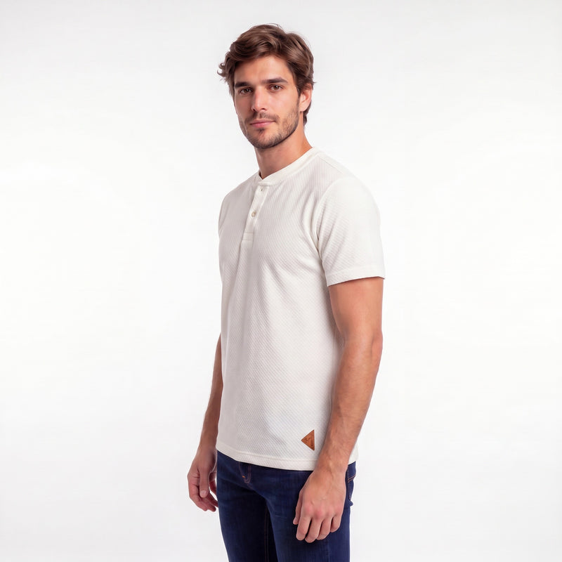 Camiseta Gola Portuguesa 2 Botões Tricot