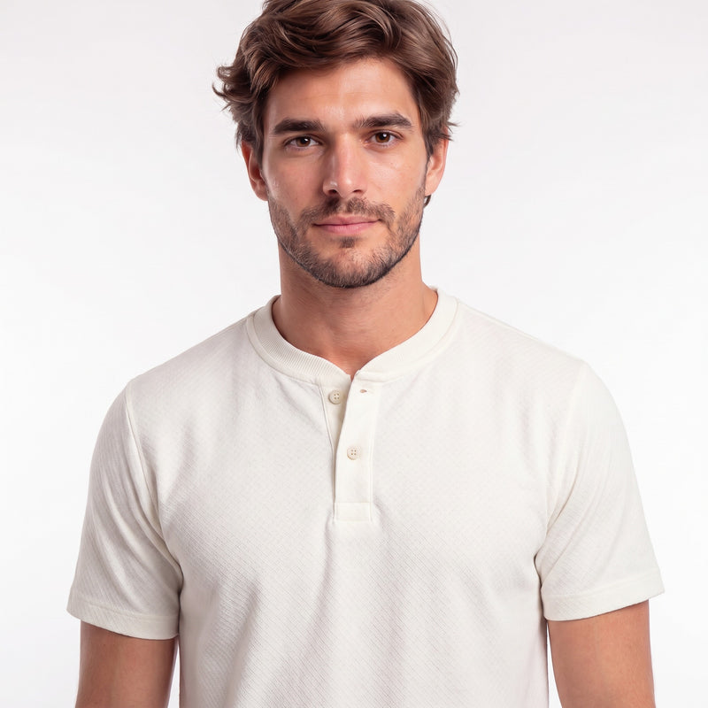 Camiseta Gola Portuguesa 2 Botões Tricot