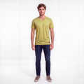 Camiseta Casual Malha Gola V