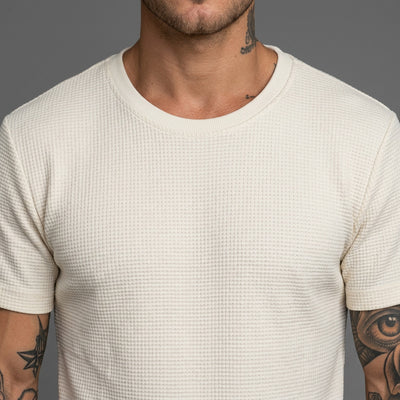 Camiseta Malha com Bainha Larga