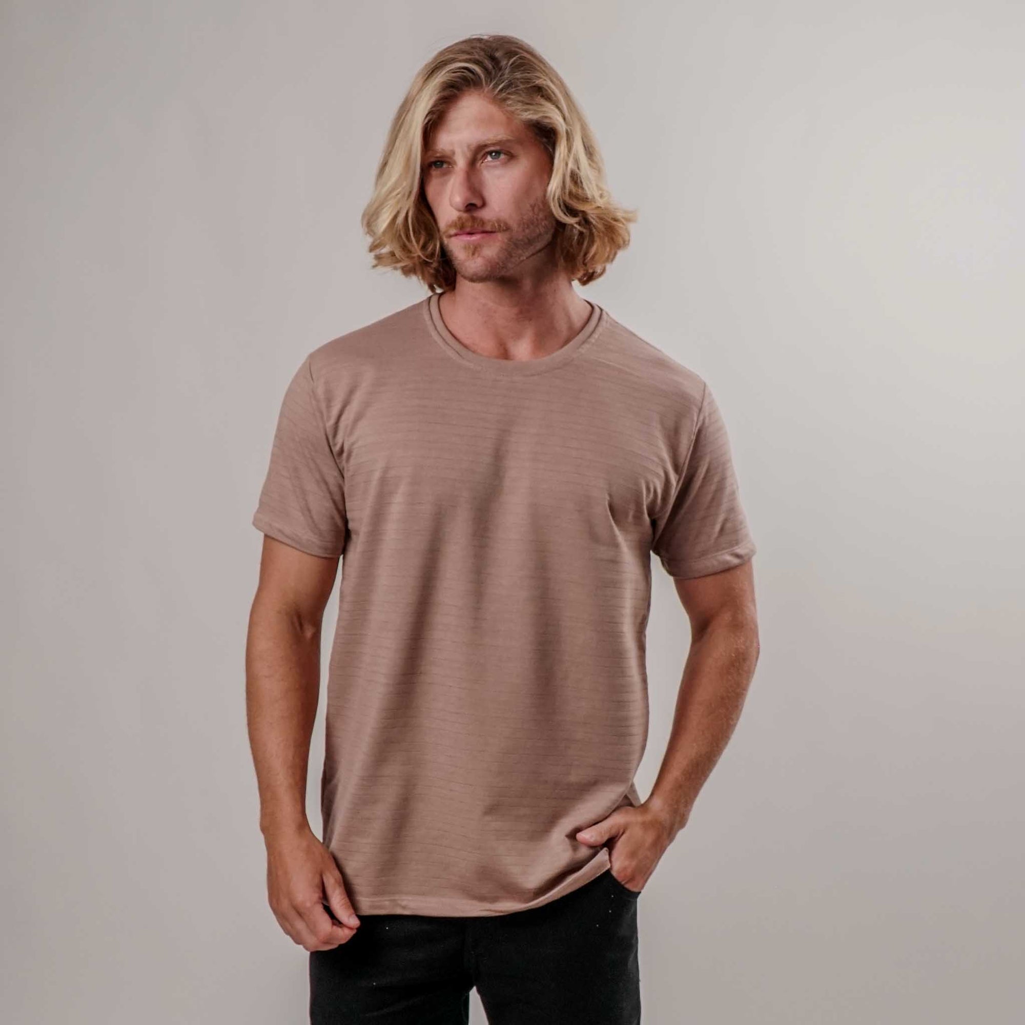 Camiseta Masculina Listra Texturizada