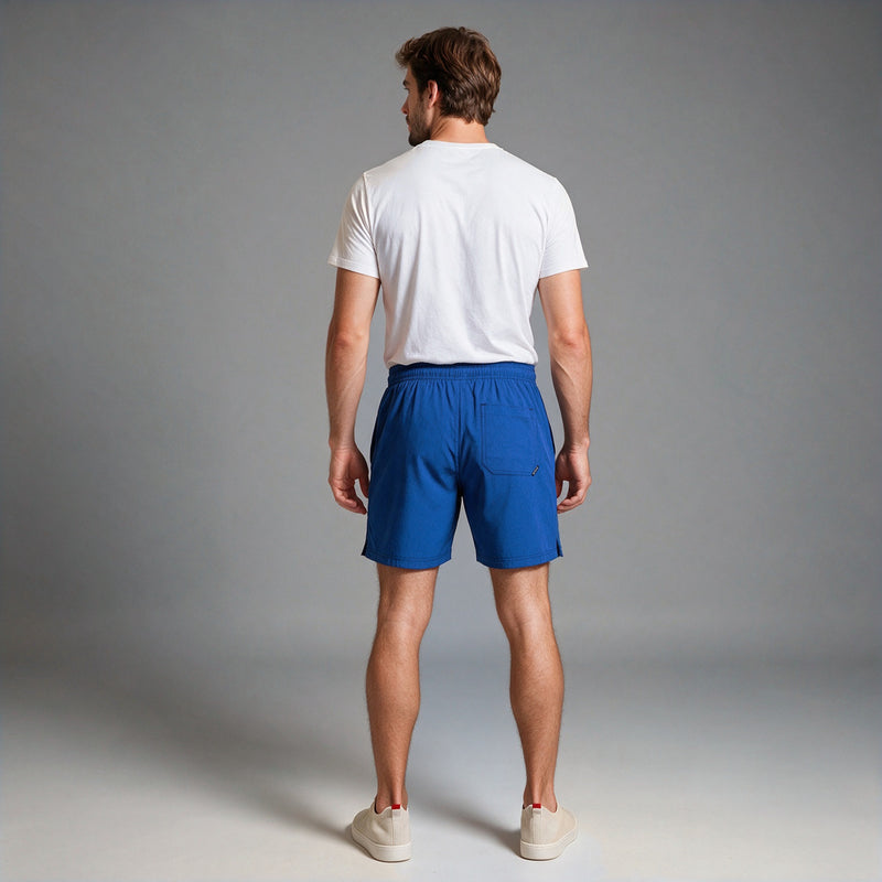 Short Elástico Mescla Microfibra – Azul Royal