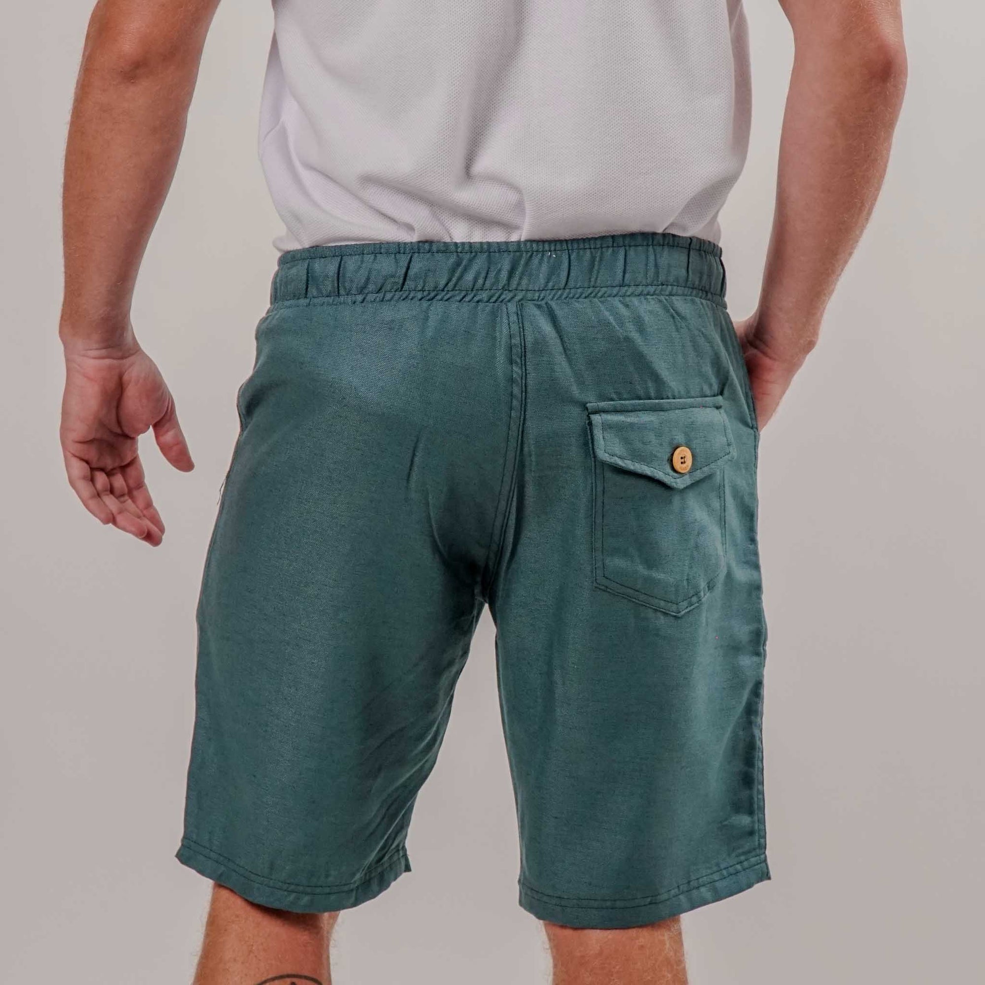 Bermuda Masculina em Linho com Elástico