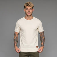 Camiseta Malha com Bainha Larga – Off White