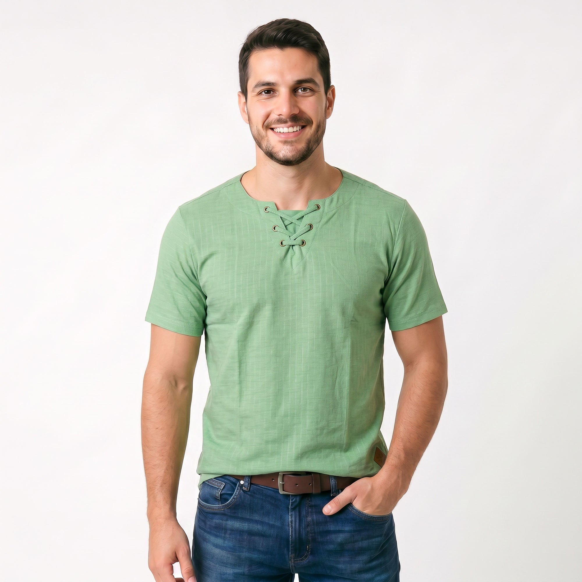 Bata Masculina com 6 Ilhós