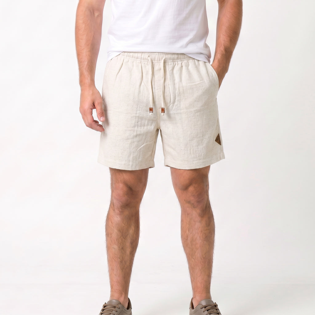 Short Elástico com Linho
