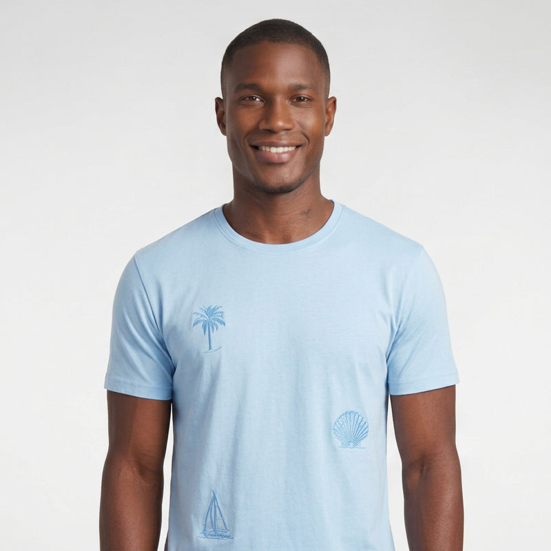 Camiseta Casual Bordada