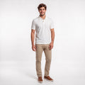 Polo Malha Casual 2 Botões – Off White