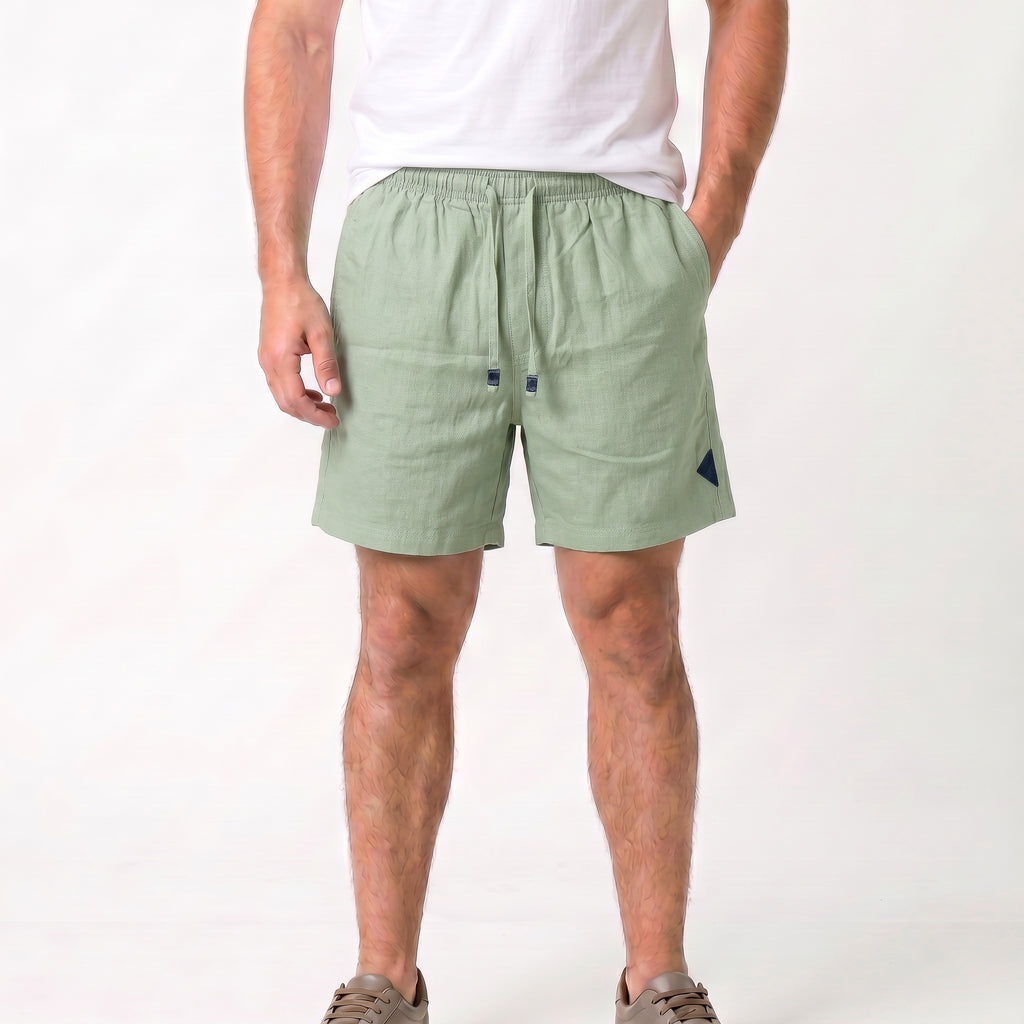 Short Elástico com Linho
