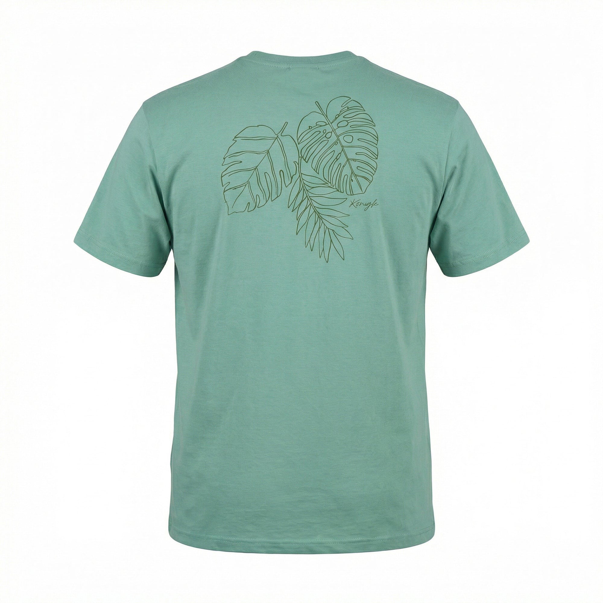 Camiseta de Malha com Silk Folhas