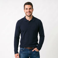 Polo Casual Manga Longa 3 Botões