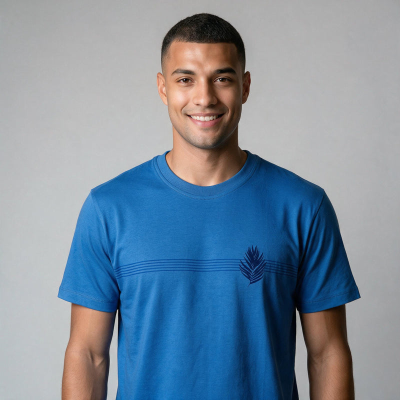 Camiseta Silk Casual – Azul Índigo