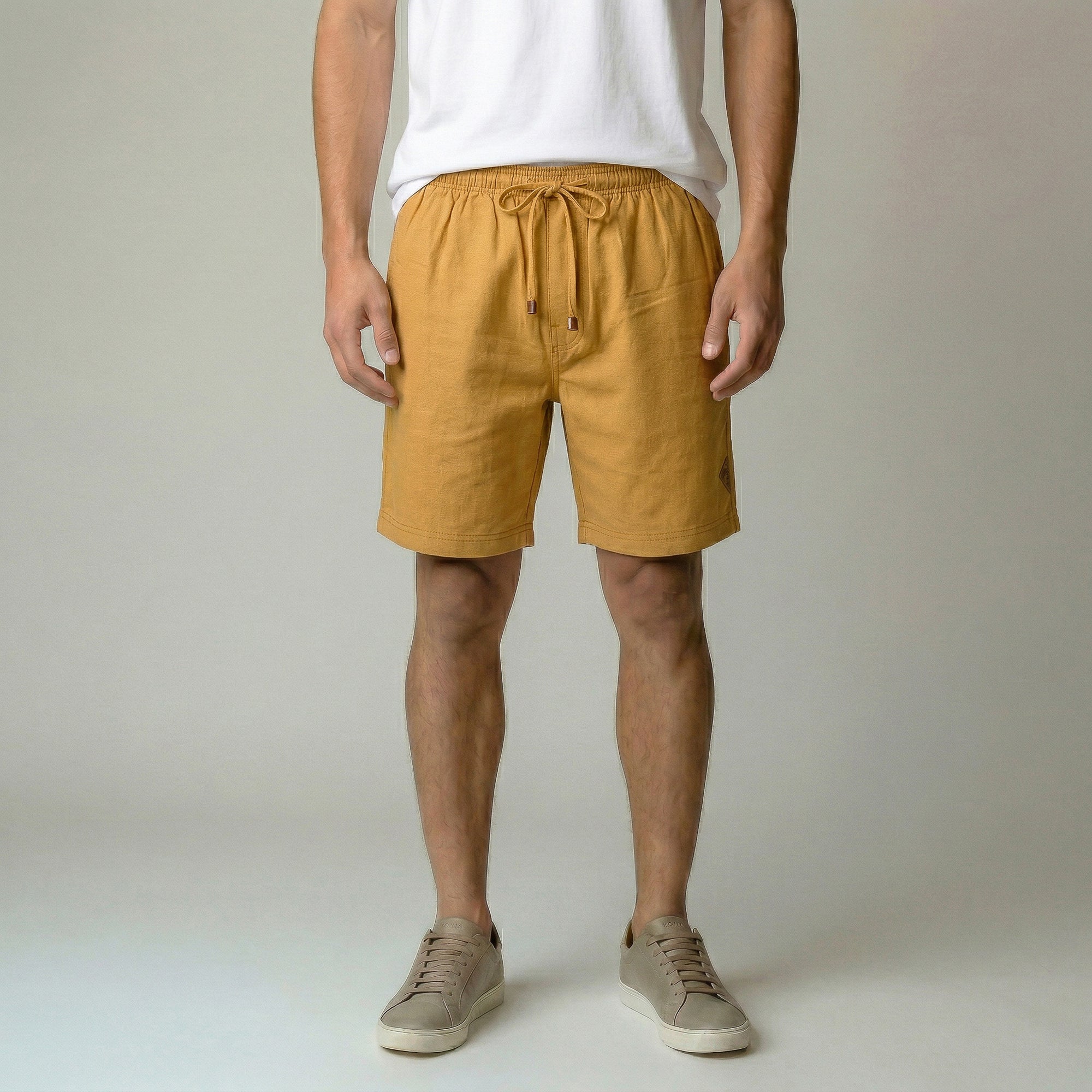 Short Elástico com Linho