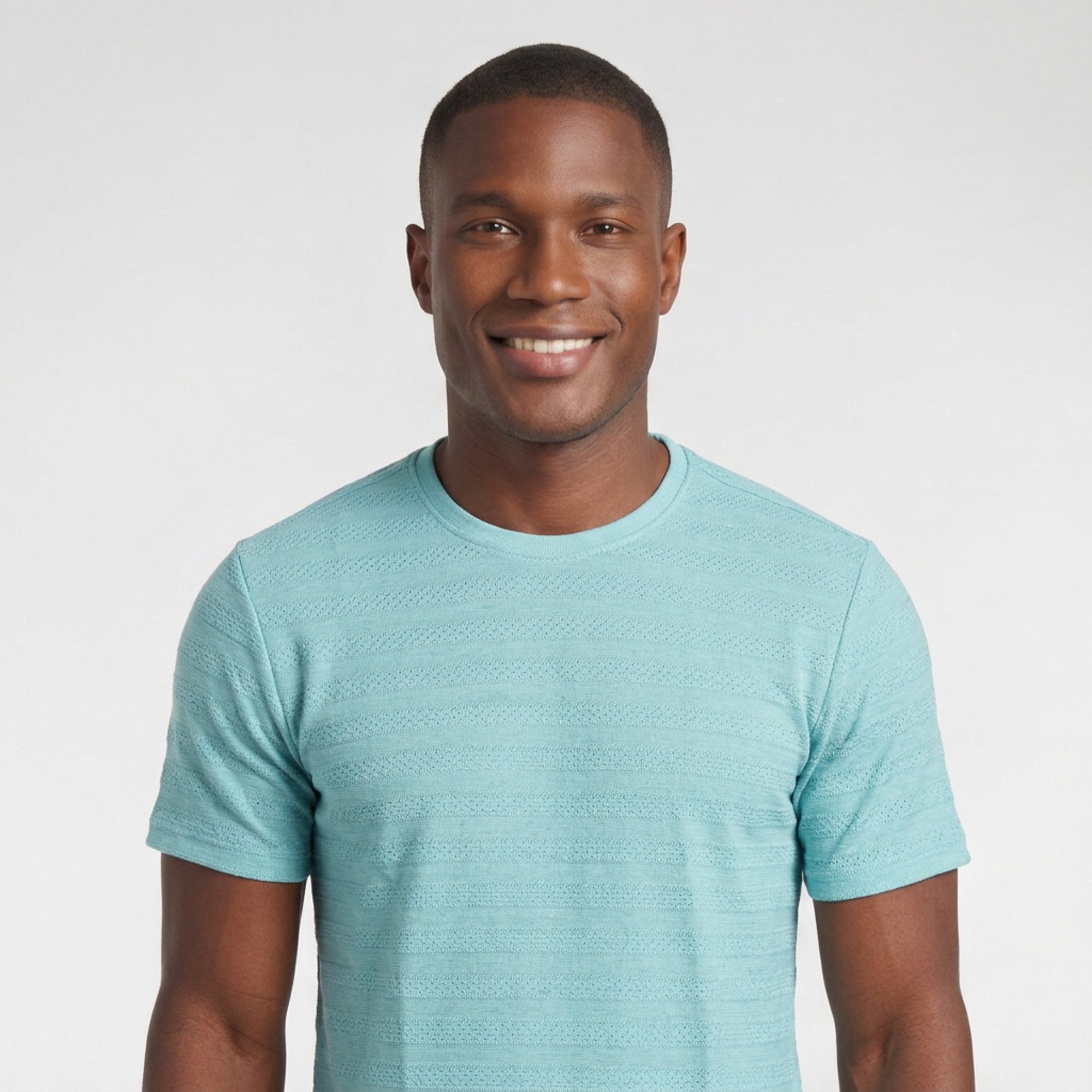 Camiseta Casual Texturizada com Linho