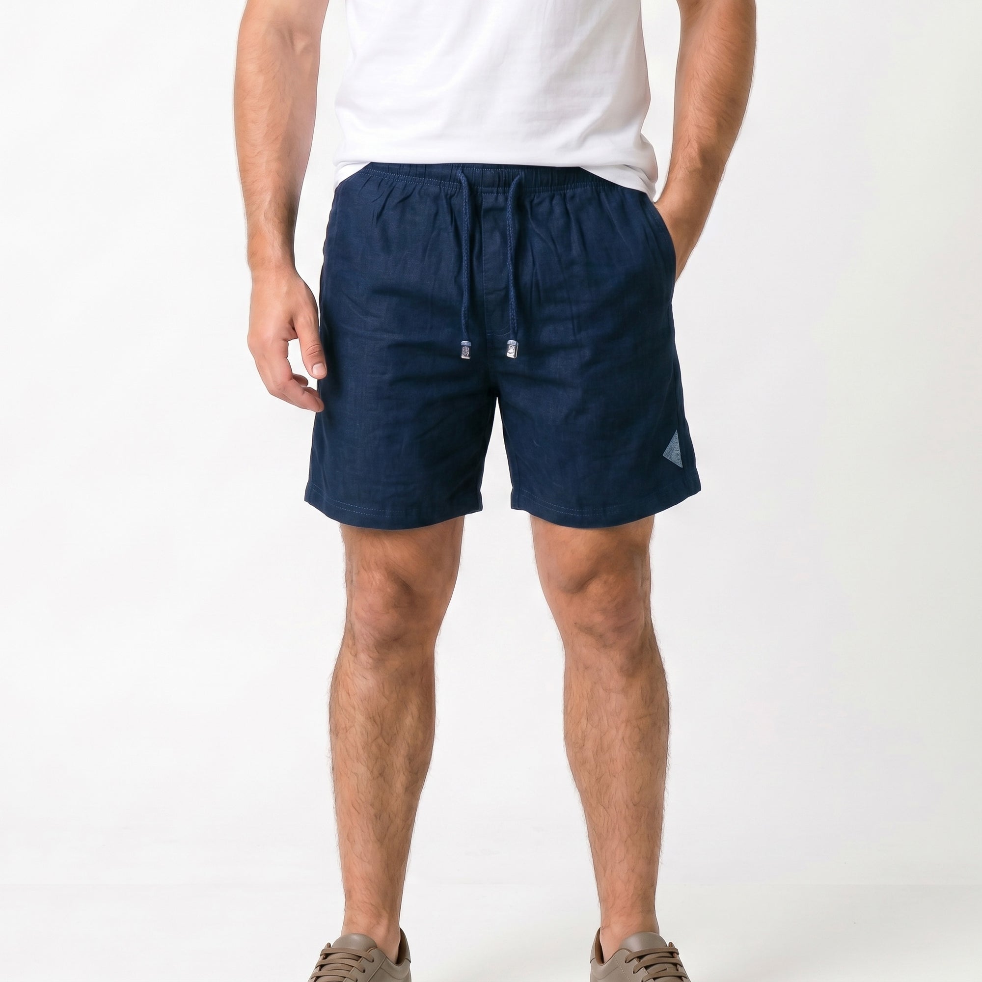 Short Elástico com Linho