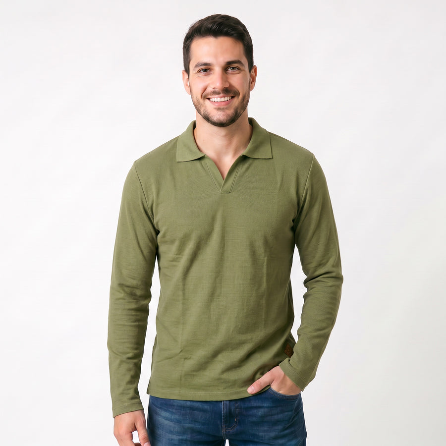 Camiseta Manga Longa Gola Patô Transpassado